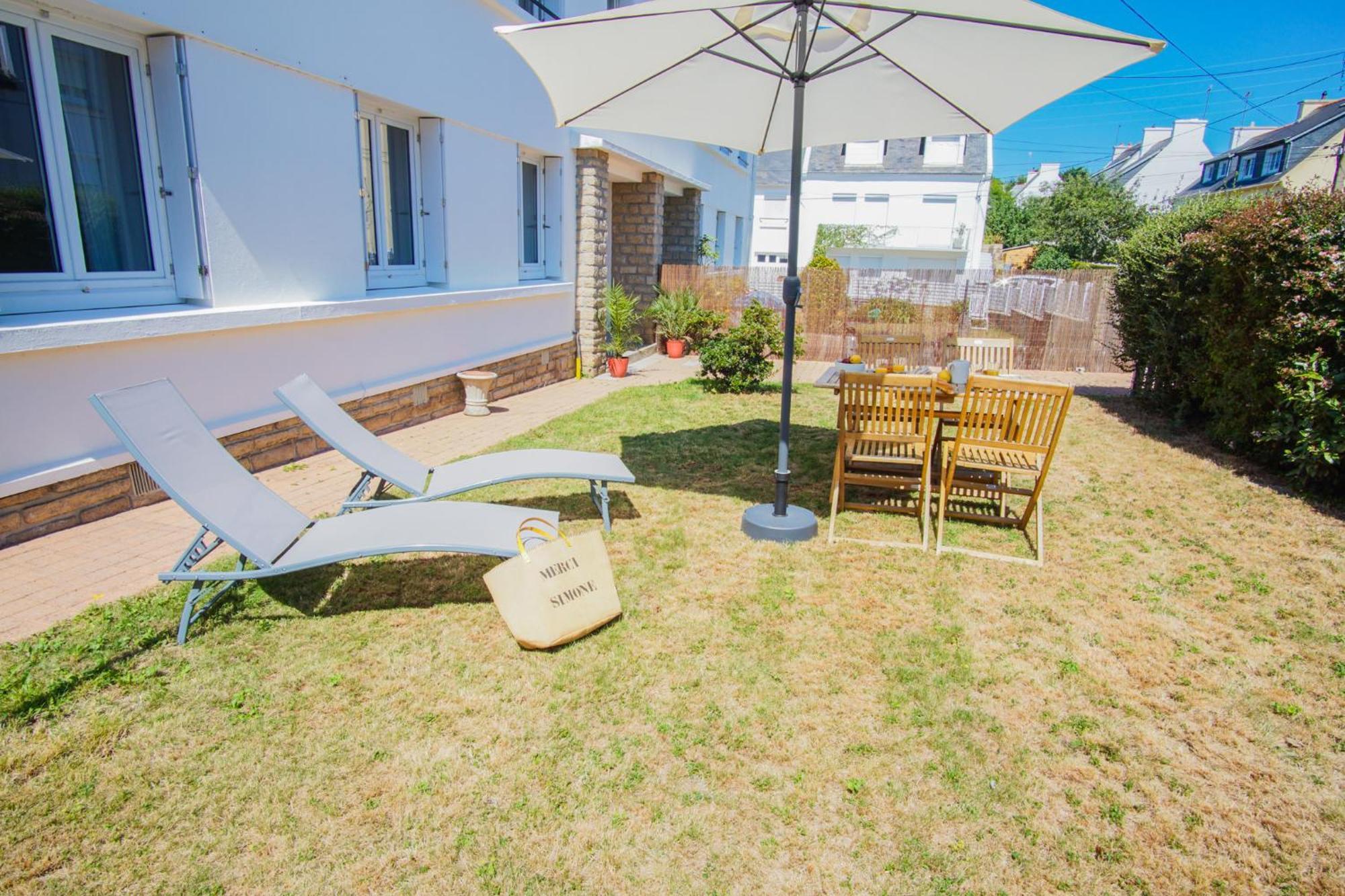 -Le Sentier- Elegant T3 Avec Jardin Proche Mer Concarneau Eksteriør bilde